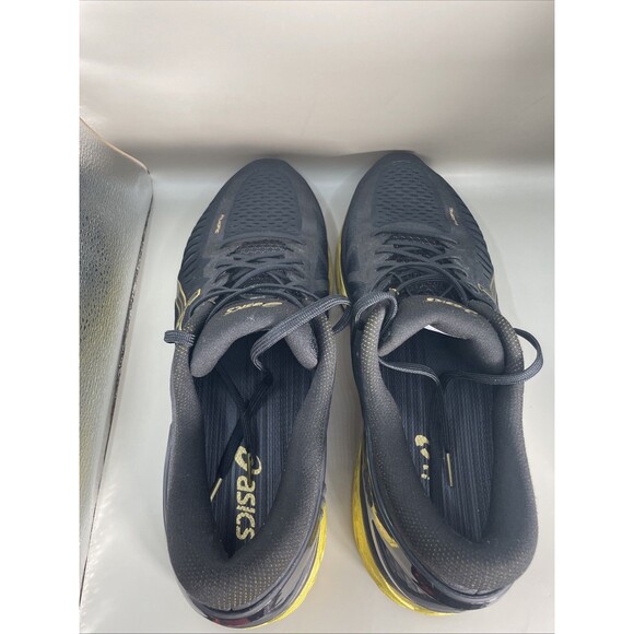 Asics Metarun Mens 12.5 Black Onyx Gold Running Gym T641N-9099 main image 7